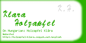 klara holzapfel business card